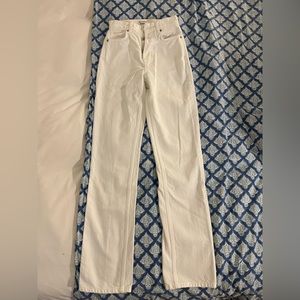 White Reformation Cynthia high rise jeans